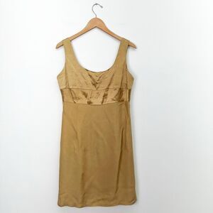 Diane Kroe Women’s Vintage Two Tone Gold Sleeveless Midi Dress